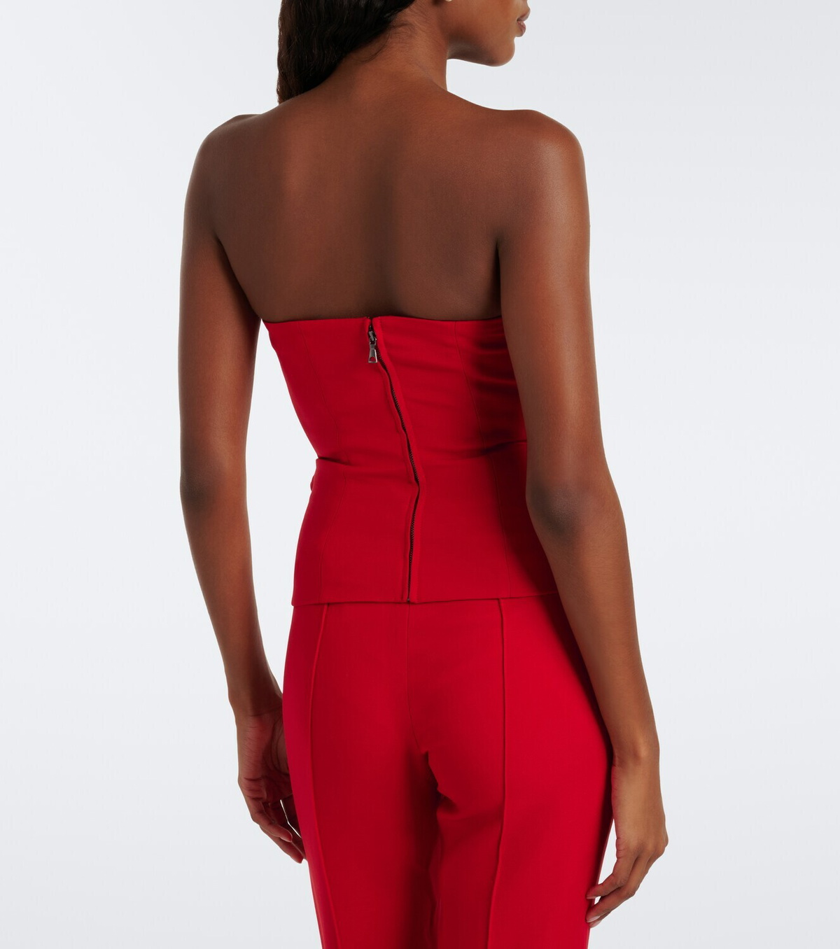 Roland Mouret Ruffled wool and silk cady corset