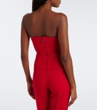 Roland Mouret Ruffled wool and silk cady corset