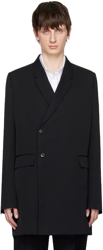 Photo: SAPIO Black Double-Breasted Coat