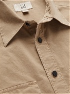 Dunhill - Garment-Dyed Cotton-Blend Twill Western Shirt - Neutrals