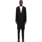 Valentino Black Virgin Wool Long Coat