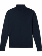 John Smedley - Harcourt Slim-Fit Mock-Neck Merino Wool Sweater - Blue