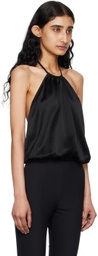 Elleme Black Draped Blouse