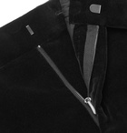 The Row - Black Gregory Cotton-Velvet Tuxedo Trousers - Black