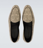 Manolo Blahnik Modena snake-effect leather loafers