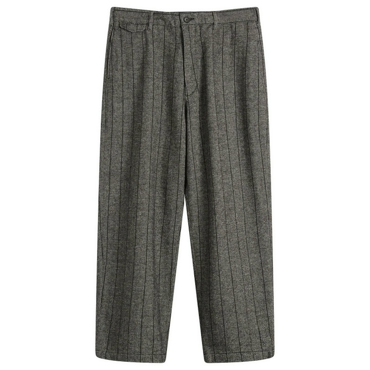 Photo: Engineered Garments Men's Herringbone Wool Officer Pant in Dark Grey