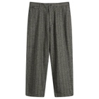 Engineered Garments Men's Herringbone Wool Officer Pant in Dark Grey