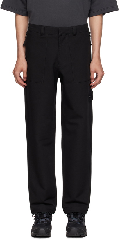 Photo: Stone Island Black Patch Trousers