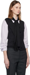 LEMAIRE Gray Asymmetrical Sleeveless Cardigan