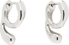 Maria Black Silver Mermaid Splash Huggies Earrings