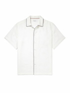 Loro Piana - Contrast-Tipped Linen Shirt - White