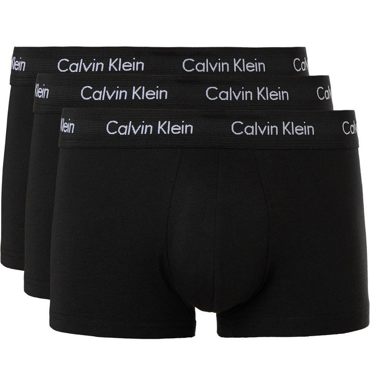 Photo: Calvin Klein Underwear - Three-Pack Stretch-Cotton Boxer Briefs - Men - Black