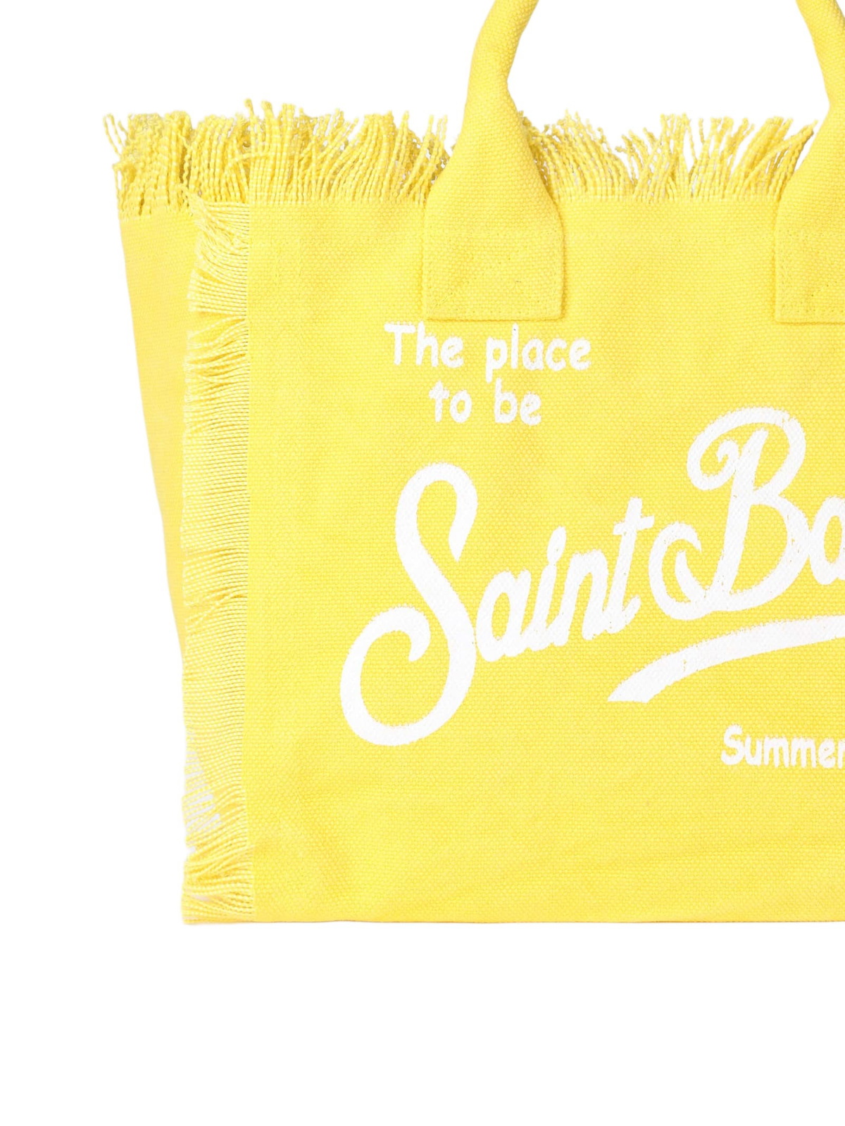 MC2 Saint Barth Yellow Cotton Canvas Colette Handbag