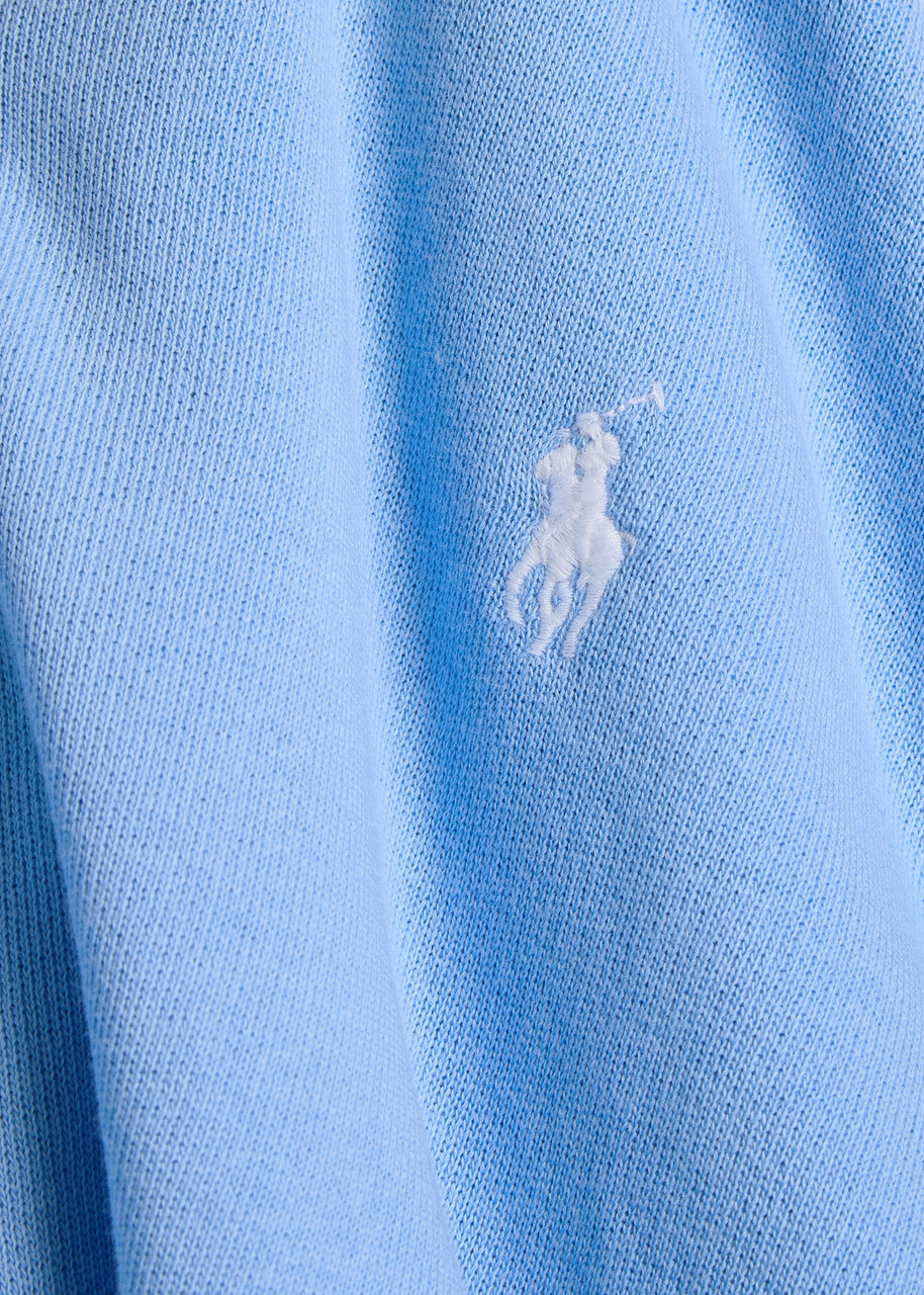 Polo Ralph Lauren Logo-embroidered Cotton-blend Polo Sweatshirt Light Blue