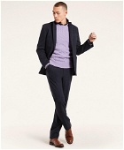 Brooks Brothers Men's Knit Herringbone Suit Trousers | Navy