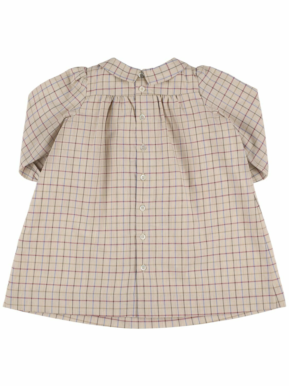 BONPOINT Check Printed Cotton Dress