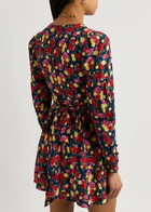 Kitri Jeanetta Floral-print Mini Dress Red