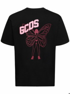 GCDS - Butterfly Logo Embroidery Cotton T-shirt