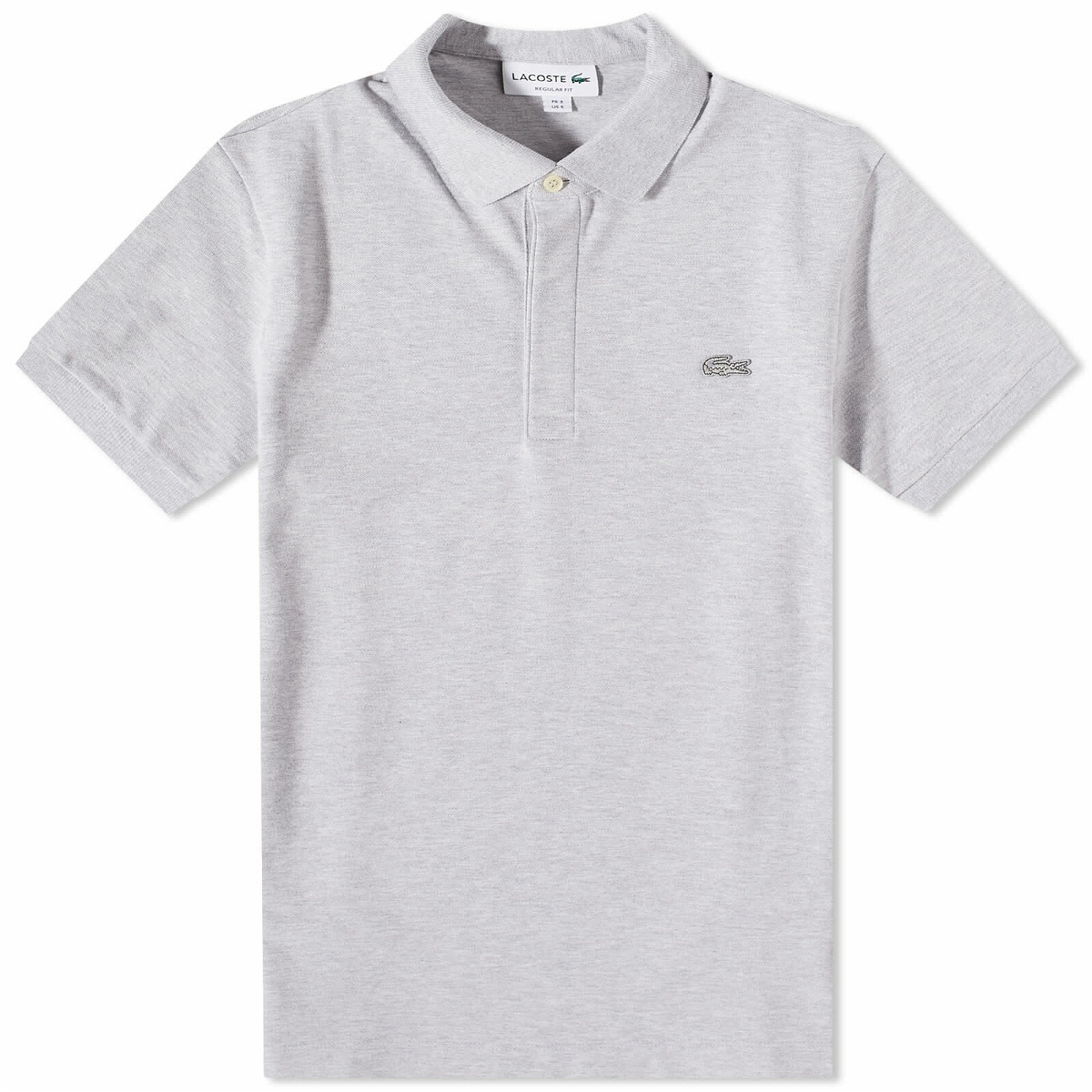 Lacoste Men\'s Paris Pique Regular Fit Polo Shirt in Silver Chine Lacoste