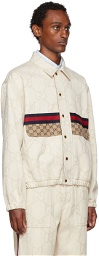 Gucci Off-White Maxi GG Denim Jacket