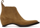 Maison Margiela Tan Heel-Less Western Chelsea Boots