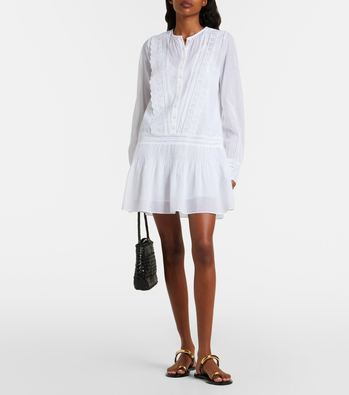 Veronica Beard Marguerite cotton-blend voile minidress