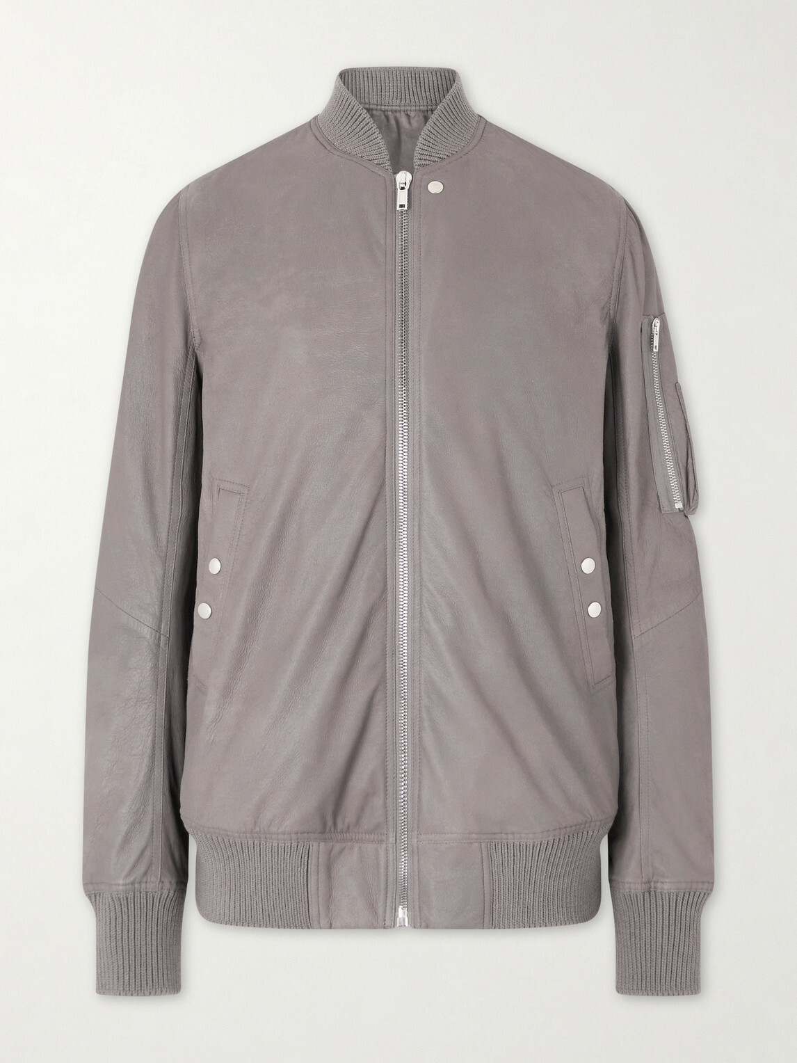 Rick Owens - Leather Bomber Jacket - Gray Rick Owens Rick Owens - Leather Bomber Jacket - Gray Rick Owens