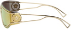 Versace Gold Shield Medusa Sunglasses