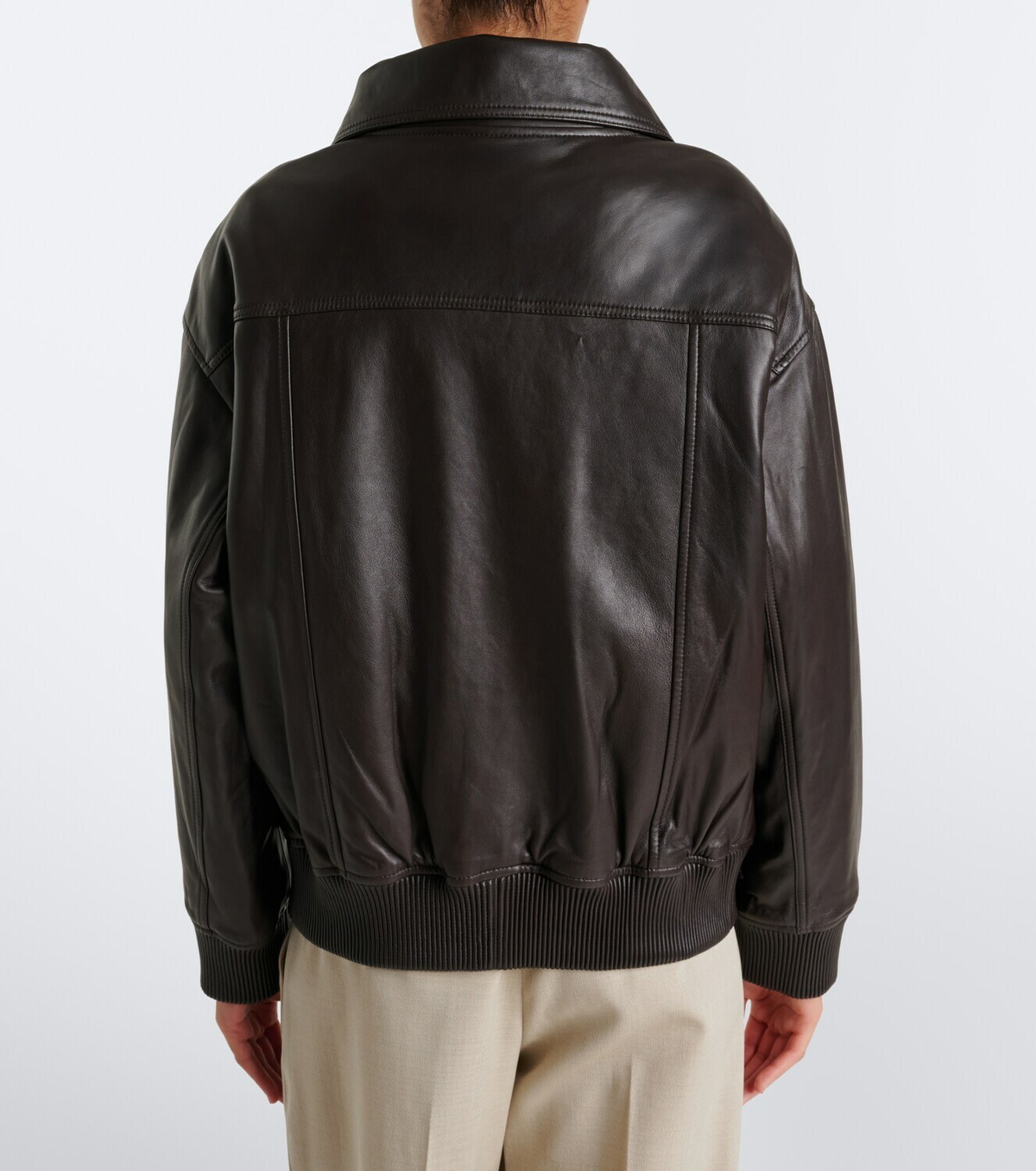 Yves Salomon Leather blouson jacket