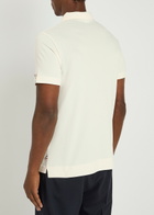 Moncler Grenoble Logo-appliqué Woven Polo Shirt Cream