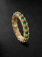 HOORSENBUHS - 3mm Infinite 18-Karat Gold Emerald Ring - Green