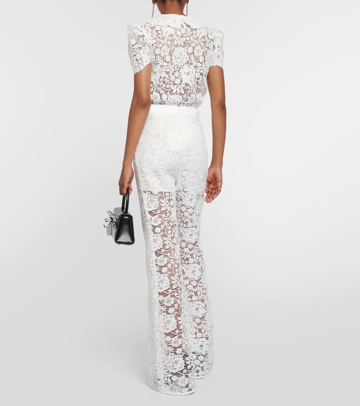 Self-Portrait High-rise flared lace pants Self-Portrait