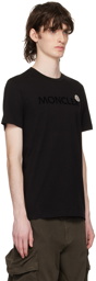 Moncler Black Flocked T-Shirt