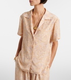 Chloé Floral silk bowling shirt