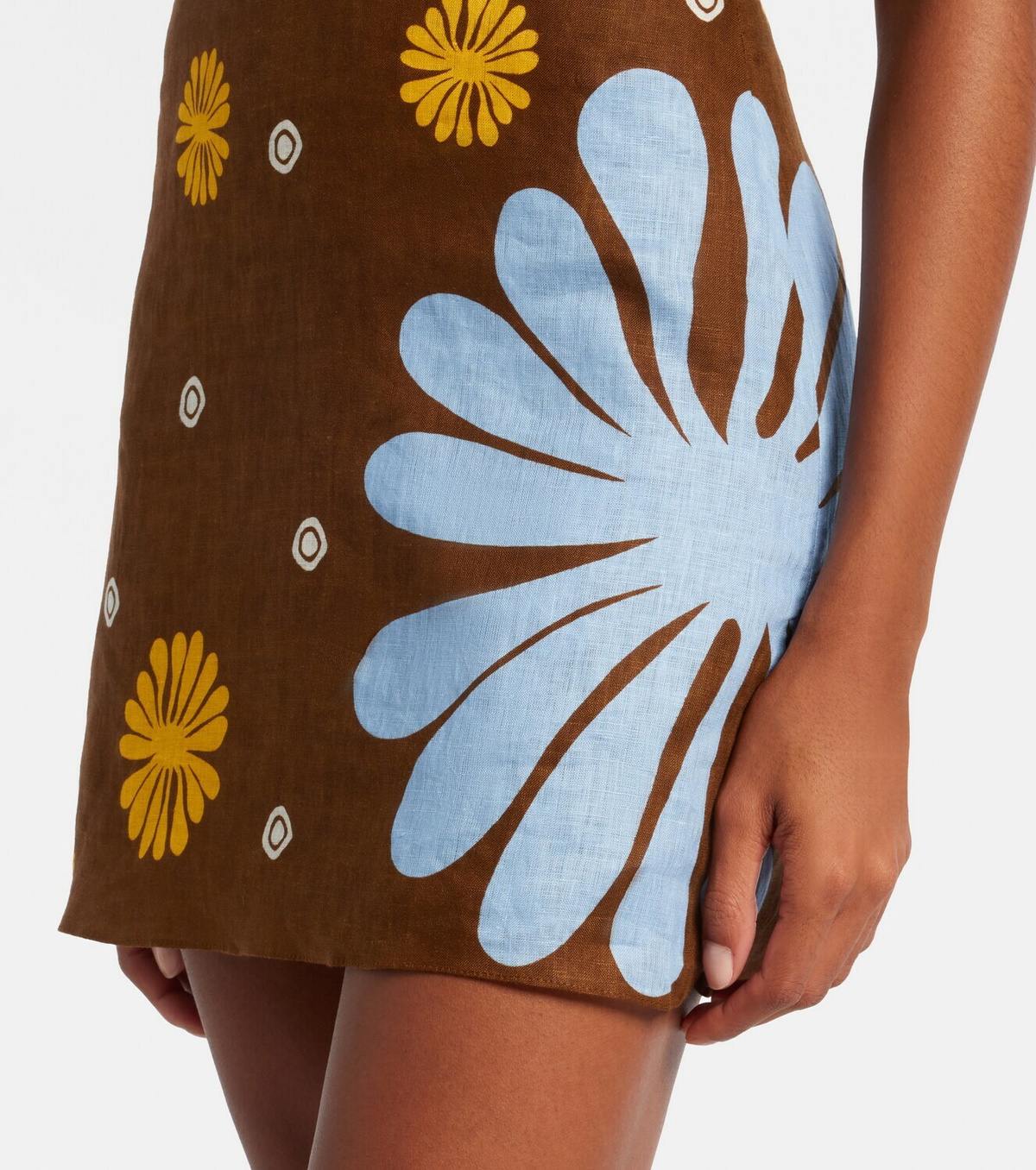Cala de la Cruz Venta halterneck floral minidress