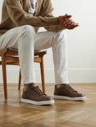 Christian Louboutin - Rantulow Full-Grain Leather Sneakers - Brown