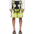 Valentino Multicolor Hemp World Arazzo Print Short