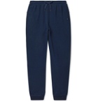 DEREK ROSE - Devon Slim-Fit Tapered Brushed Loopback Cotton-Jersey Sweatpants - Blue