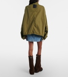 The Attico Belted denim miniskirt