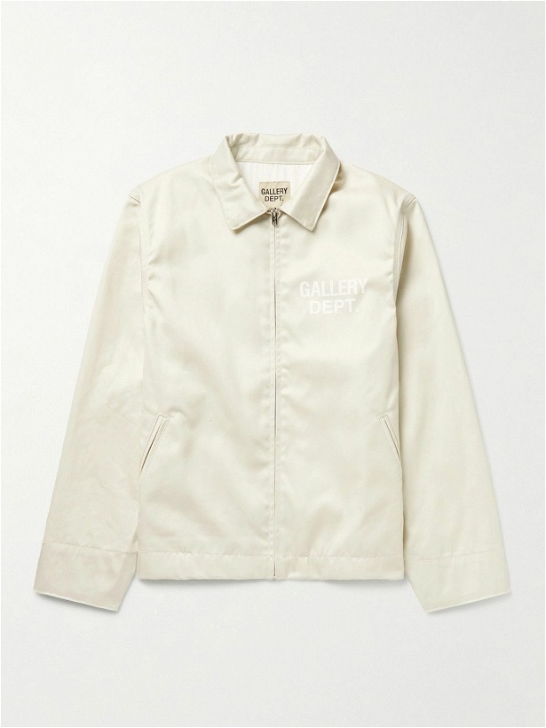 Photo: Gallery Dept. - Montecito Logo-Print Cotton-Twill Jacket - White