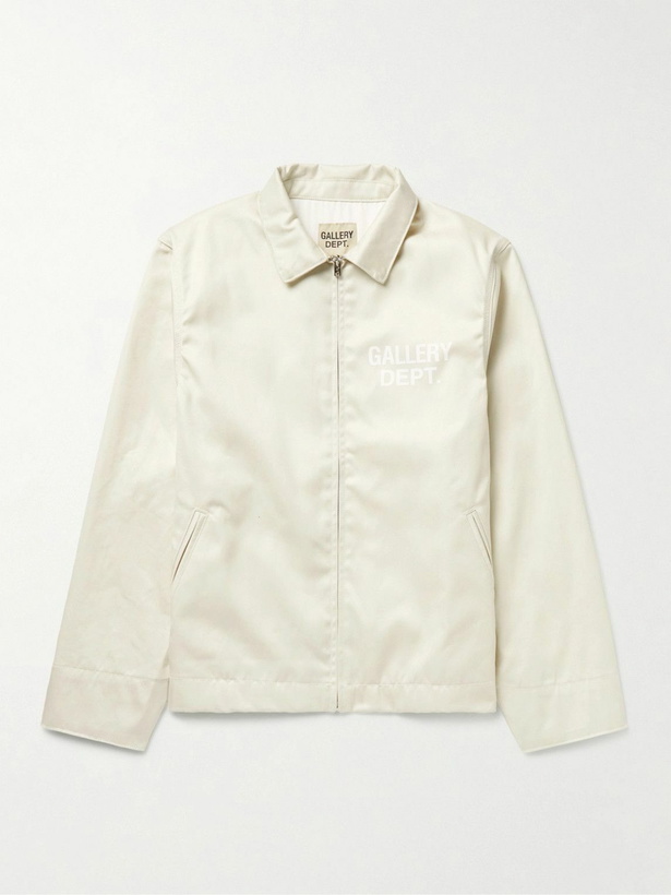 Photo: Gallery Dept. - Montecito Logo-Print Cotton-Twill Jacket - White