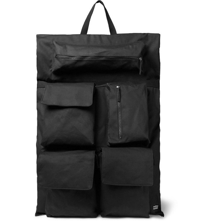 Photo: Raf Simons - Eastpak Oversized Printed Shell and Cotton-Canvas Backpack - Black