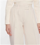 Fendi High-rise straight cotton-blend pants