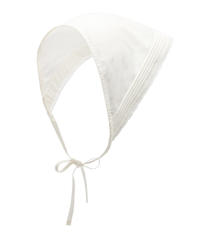 Photo: Faithfull Emilia lace-trimmed cotton head scarf