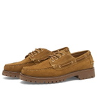 Bass Weejuns Men's Ranger Camp Moc Shoe in Mid Brown Suede