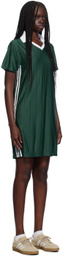 adidas Originals Green Adicolor 3-Stripes Pinstripe Minidress