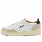 Autry Men's Medalist Leather Suede Sneakers in Leather/Suede White/Black
