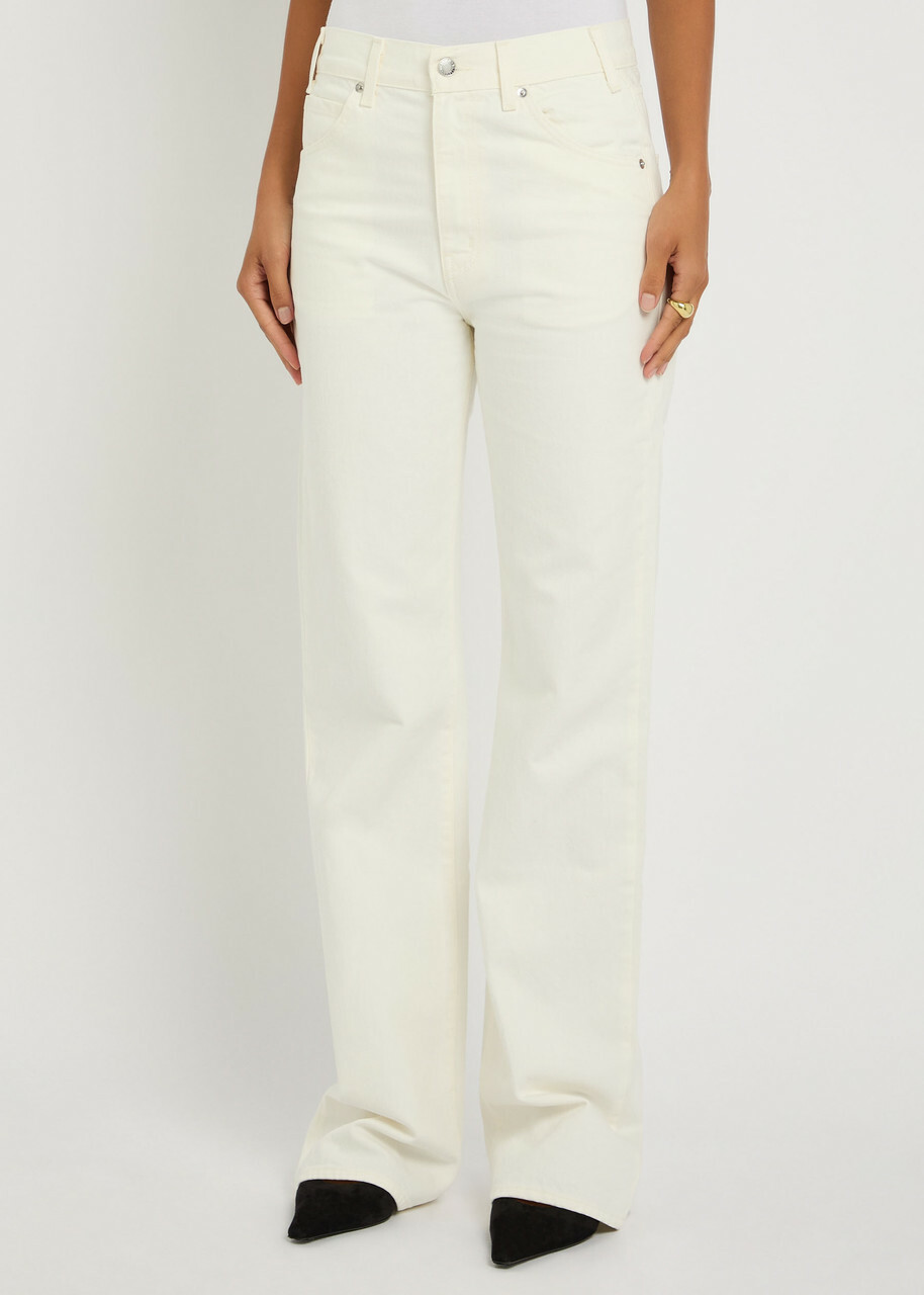 Nili Lotan Joan Straight-leg Jeans Cream