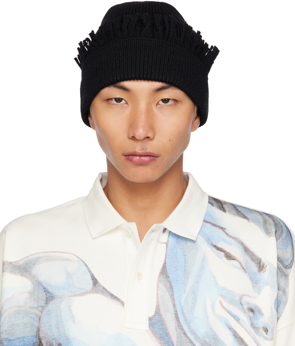 JW Anderson Black Fringe Beanie JW Anderson