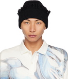 JW Anderson Black Fringe Beanie